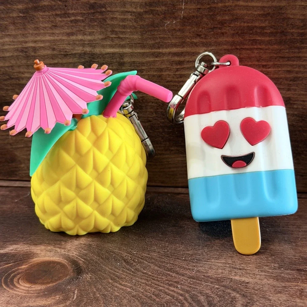 Bath & Body Works Pineapple & Popsicle PocketBac Hand Sanitizer Holder Set 2pc